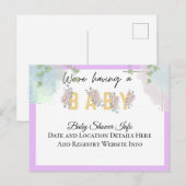 Carte Postale Faire Annonces de Grossesse de Bébé (Devant / Derrière)