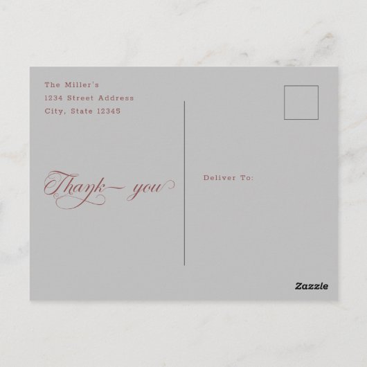 Carte Postale Faire calligraphie manuscrite moderne Photo de mar (Dos)