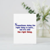 Carte Postale Faire ce qu'il faut (Debout devant)