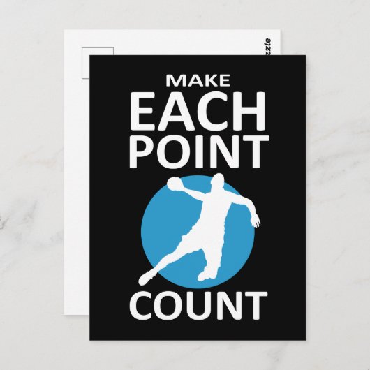 Carte Postale Faire chaque nombre de points - Handball (Devant / Derrière)