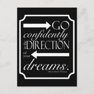 Carte Postale Faire confiance — Blanc sur noir