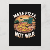 Carte Postale Faire de la pizza pas la guerre (Devant)