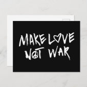 Carte Postale Faire de l'amour pas la guerre (Devant / Derrière)