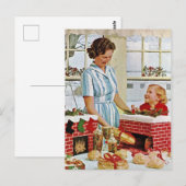 Carte Postale Faire des cookies de Noël avec ma photo Ma (Devant / Derrière)