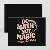 Carte Postale Faire des maths pas de la magie professeur de math (Devant / Derrière)