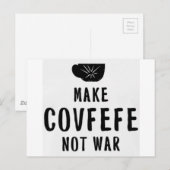 Carte Postale faire du café pas la guerre (Devant / Derrière)