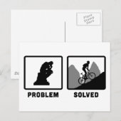 Carte Postale Faire du vélo de montagne (Devant / Derrière)