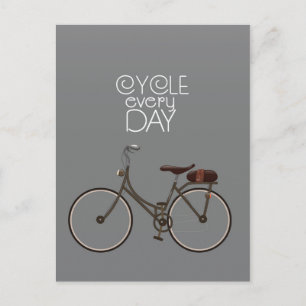 Carte Postale Faire du vélo tous les jours.