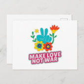 Carte Postale Faire l'amour pas la guerre (Devant / Derrière)