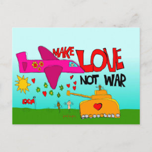Carte Postale faire l'amour pas la guerre