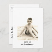 Carte Postale Faire-part 02 (2), Rejoignez-nous au bord... - Customisé (Devant / Derrière)