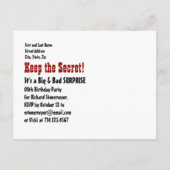 Carte Postale Faire-part 100e Anniversaire Surprise Enregistrez la Date en  (Dos)