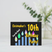 Carte Postale Faire-part 10e anniversaire Save the Date Festive Candles V13 (Debout devant)