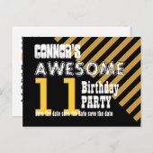 Carte Postale Faire-part 11e ou tout autre anniversaire enfant à sauver la (Devant / Derrière)