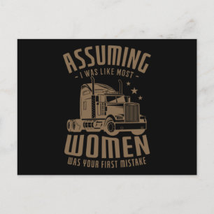 Carte Postale Faire-part 12.Camion pour conducteur de camion