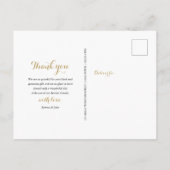 Carte Postale Faire-part 12 photos de mariage en collage remerciements (Dos)