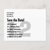 Carte Postale Faire-part 12e anniversaire moderne Enregistrer la date Rouge (Dos)