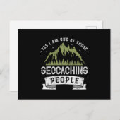 Carte Postale Faire-part 132.Oui, je suis l'un de ces géocacheurs (Devant / Derrière)