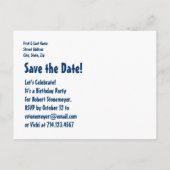 Carte Postale Faire-part 13e anniversaire Pool Party Enregistrer la date V0 (Dos)