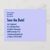 Carte Postale Faire-part 13e anniversaire Pool Party Enregistrer la date V0 (Dos)