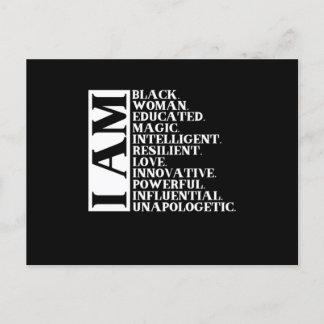 Carte Postale Faire-part 1 Femme Noire Disant Je Suis Manuel.Png