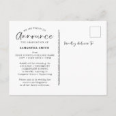 Carte Postale Faire-part 2022 Hello Graduate Modern Script 3 Photo Grad (Dos)