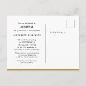 Carte Postale Faire-part 2023 Modern Bold Script Simple Photo Graduation (Dos)