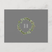Carte Postale Faire-part 25e anniversaire Sauvez la date Garland de verdure (Dos)