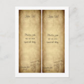 Carte Postale Faire-part 2 Mariage à Rome Enregistrer la date Signet (Devant)