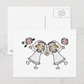 Carte Postale Faire-part 2 Mariées (Devant / Derrière)