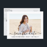 Carte Postale Faire-part 2 Photo Sweet 16th Birthday Script Enregistrer la<br><div class="desc">Famille Invitation et amis à une élégante fête Sweet 16th pour elle avec cette photo minimaliste moderne 2 enregistrer la date invitation carte postale. Tout le texte est simple à customiser. (CONSEIL EN MATIÈRE DE PLACEMENT D'IMAGE : Une façon simple de centrer une photo exactement comment vous voulez est de...</div>