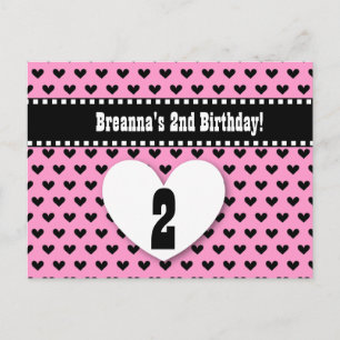 Carte Postale Faire-part 2e anniversaire Date de sauvegarde Anniversaire A4