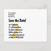 Carte Postale Faire-part 2ème rendez-vous d'anniversaire Ballons et Étoiles (Dos)