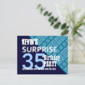 Carte Postale Faire-part 35e anniversaire surpris Enregistrer la date Diago (Debout devant)