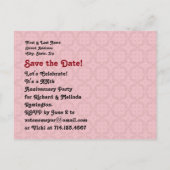 Carte Postale Faire-part 40e anniversaire de mariage Anniversaire Rubis Rou (Dos)