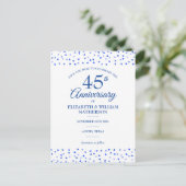 Carte Postale Faire-part 45e 65e Anniversaire de Mariage Coeurs Save the Da (Debout devant)