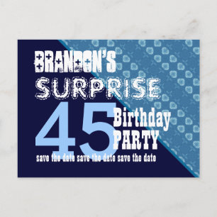 Carte Postale Faire-part 45e Anniversaire de Naissance Surprise à Sauvegard