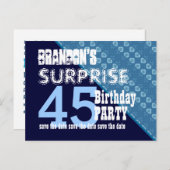 Carte Postale Faire-part 45e Anniversaire de Naissance Surprise à Sauvegard (Devant / Derrière)