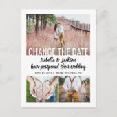 Carte Postale Faire-part 4 Report Mariage photo | Enregistrer la nouvelle d (Devant)