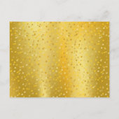 Carte Postale Faire-part 50e anniversaire de mariage coeurs dorés Save the (Dos)