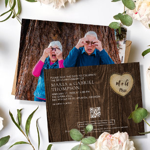 Carte Postale Faire-part 50e anniversaire du Mariage Photo Enregistrer la d