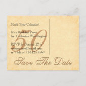 Carte Postale Faire-part 50e Enregistrer la date Anniversaire Pale Gold Lac (Dos)