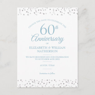 Carte Postale Faire-part 60e anniversaire de l'Mariage du diamant Modifier