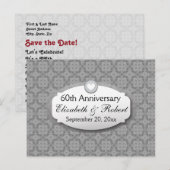 Carte Postale Faire-part 60e Anniversaire de Mariage Anniversaire Diamant Z (Devant / Derrière)