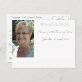 Carte Postale Faire-part 70e anniversaire enregistrer la date (Devant / Derrière)