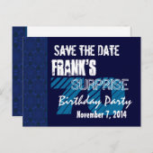 Carte Postale Faire-part 70e anniversaire surprise Enregistrer la date Moti (Devant / Derrière)