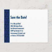 Carte Postale Faire-part 70e anniversaire surprise Enregistrer la date Moti (Dos)