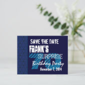 Carte Postale Faire-part 70e anniversaire surprise Enregistrer la date Moti (Debout devant)