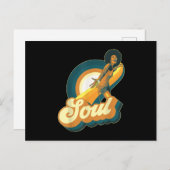 Carte Postale Faire-part 70s Funk Afro Disco Soul (Devant / Derrière)