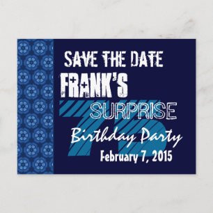 Carte Postale Faire-part 75e anniversaire de surprise Sauvez la date Motif